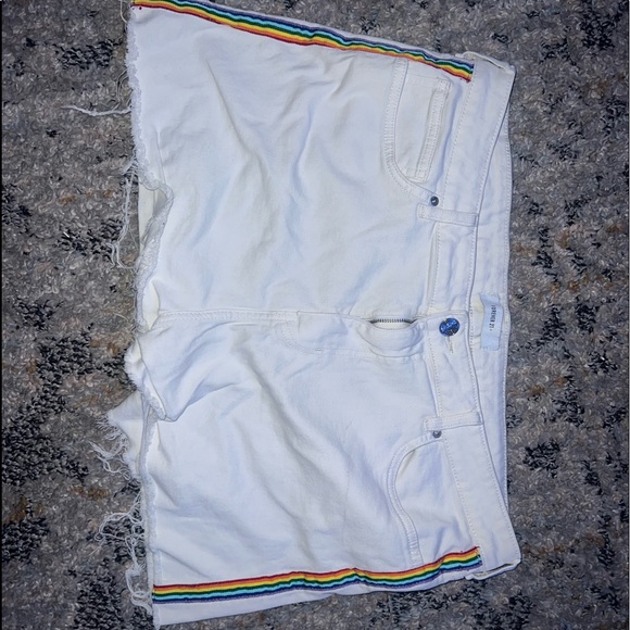 Pride/rainbow white forever 21+ shorts - Picture 1 of 3